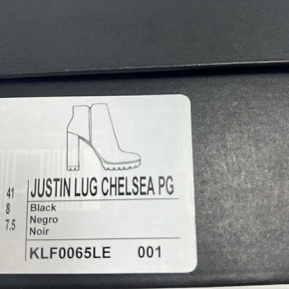 Kenneth Cole Justin Lug Chelsea Boots Black -Size 10- NIB - Picture 7 of 7